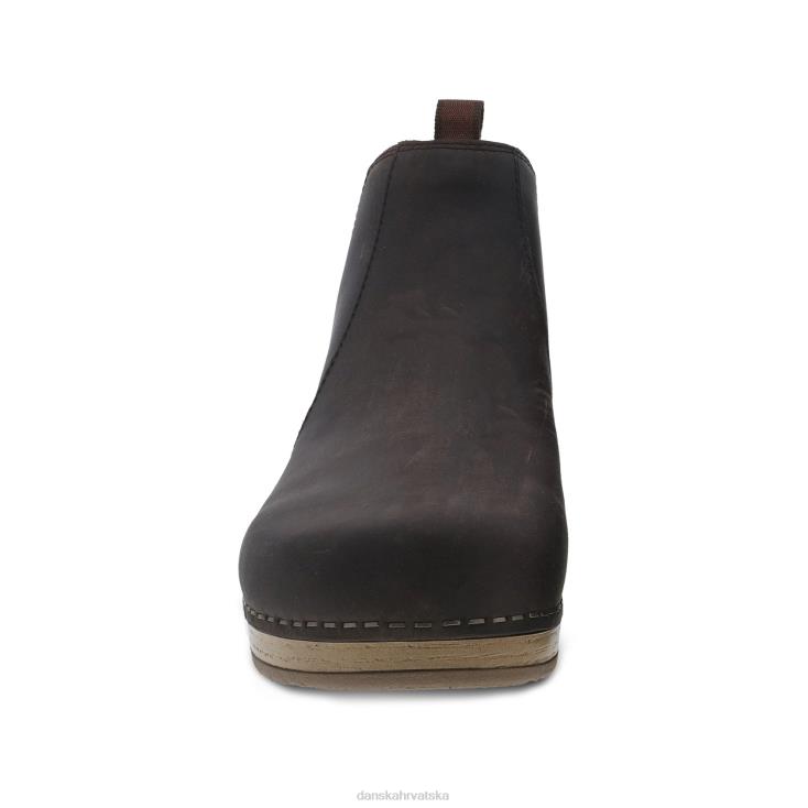 žene smeđi nauljeni potegnuti čizme i čizme Dansko becka LX08Z224