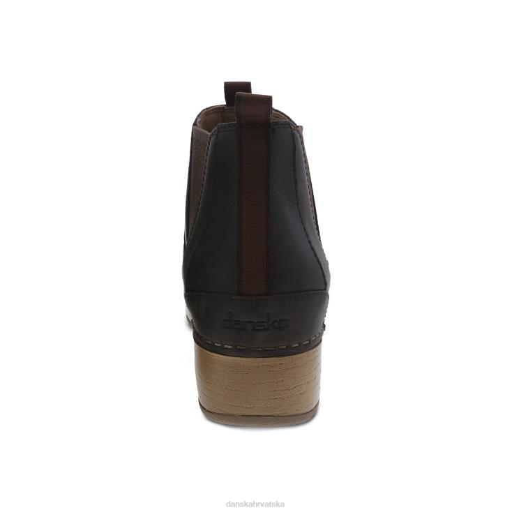 žene smeđi nauljeni potegnuti čizme i čizme Dansko becka LX08Z224