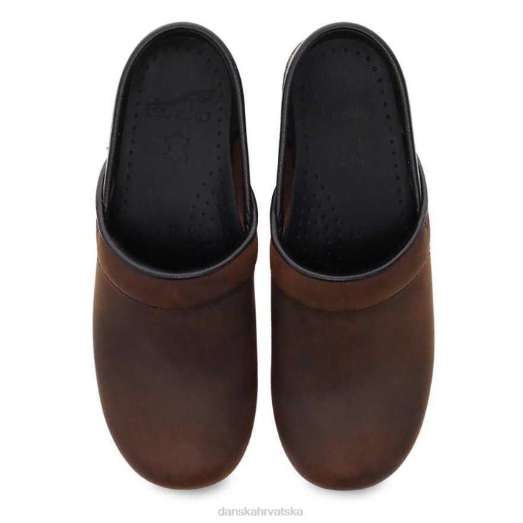 žene starinsko smeđe nauljeno klompe Dansko personalizirani uski pro LX08Z57