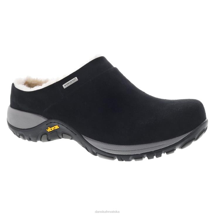 žene crni antilop mule i natikače Dansko župnik LX08Z179