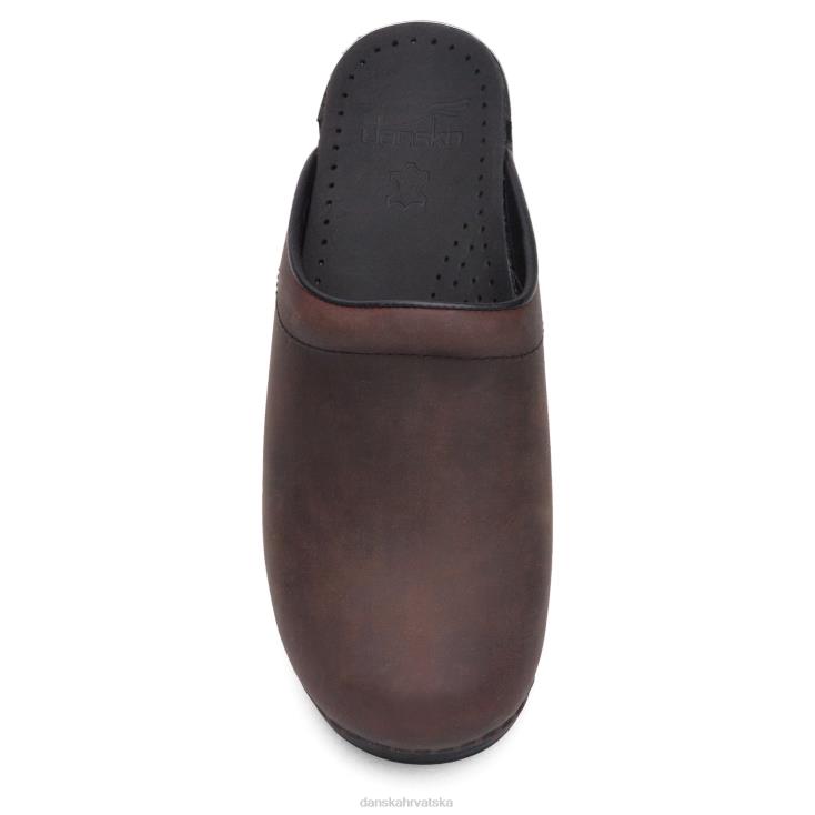 žene starinsko smeđe nauljeno mule i natikače Dansko sonja LX08Z173