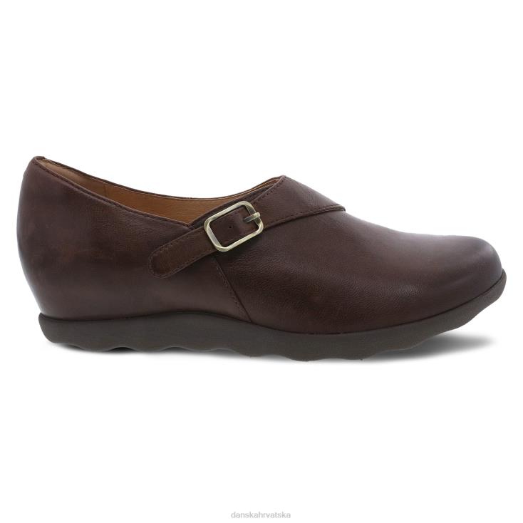 žene smeđi brunirani nubuk potpetice i klinove Dansko marisa LX08Z249