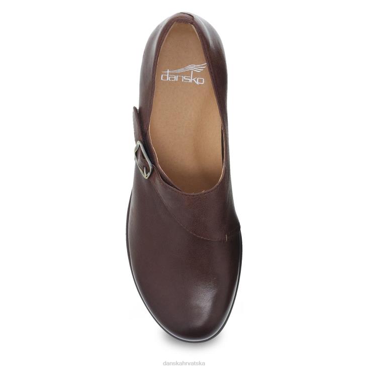 žene smeđi brunirani nubuk potpetice i klinove Dansko marisa LX08Z249