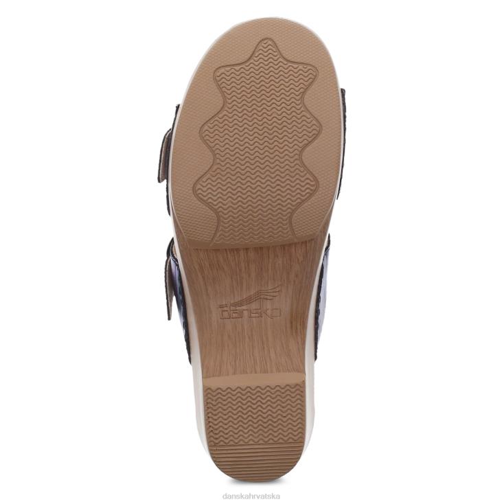 žene koža s metalnim prugama sandale Dansko sophie metalik pruga LX08Z136