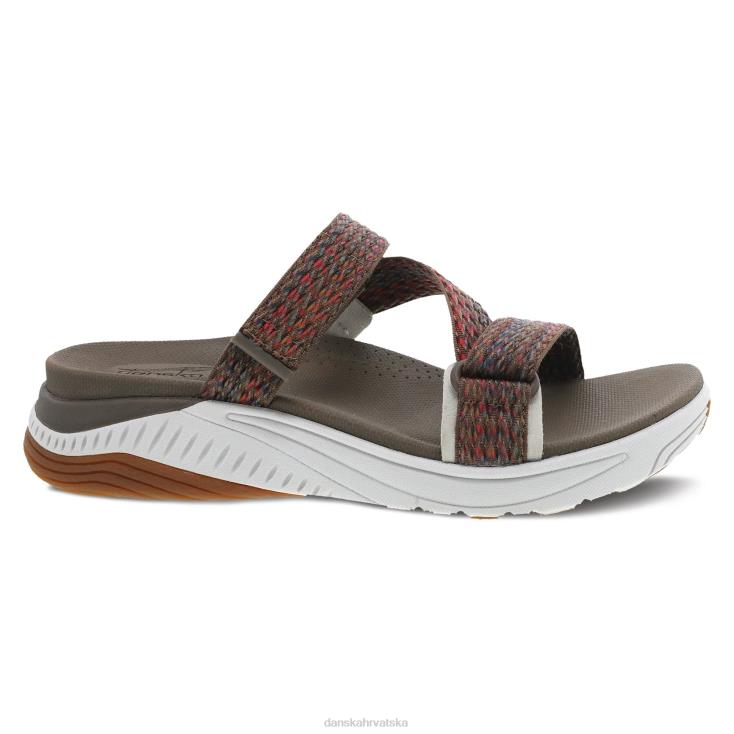 žene smeđa višestruka mreža sandale Dansko rozeta LX08Z73