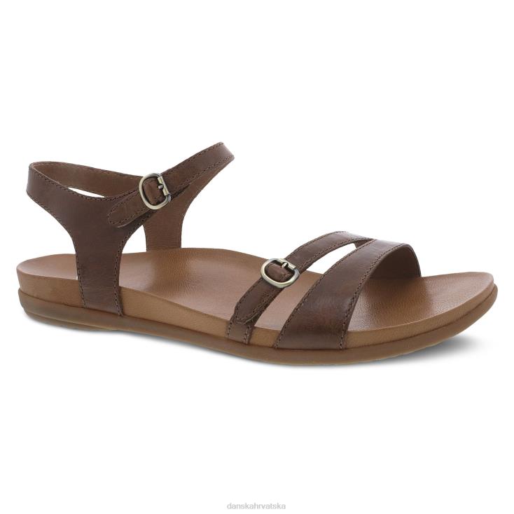 žene tan glazirana koža sandale Dansko janelle LX08Z88